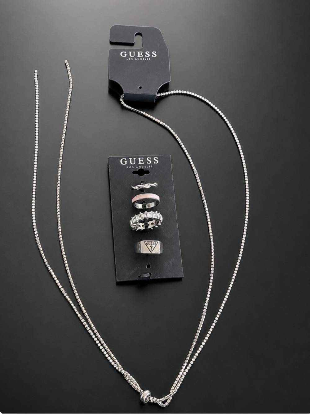 GUESS Jewelry Bundle (Necklace + Rings)